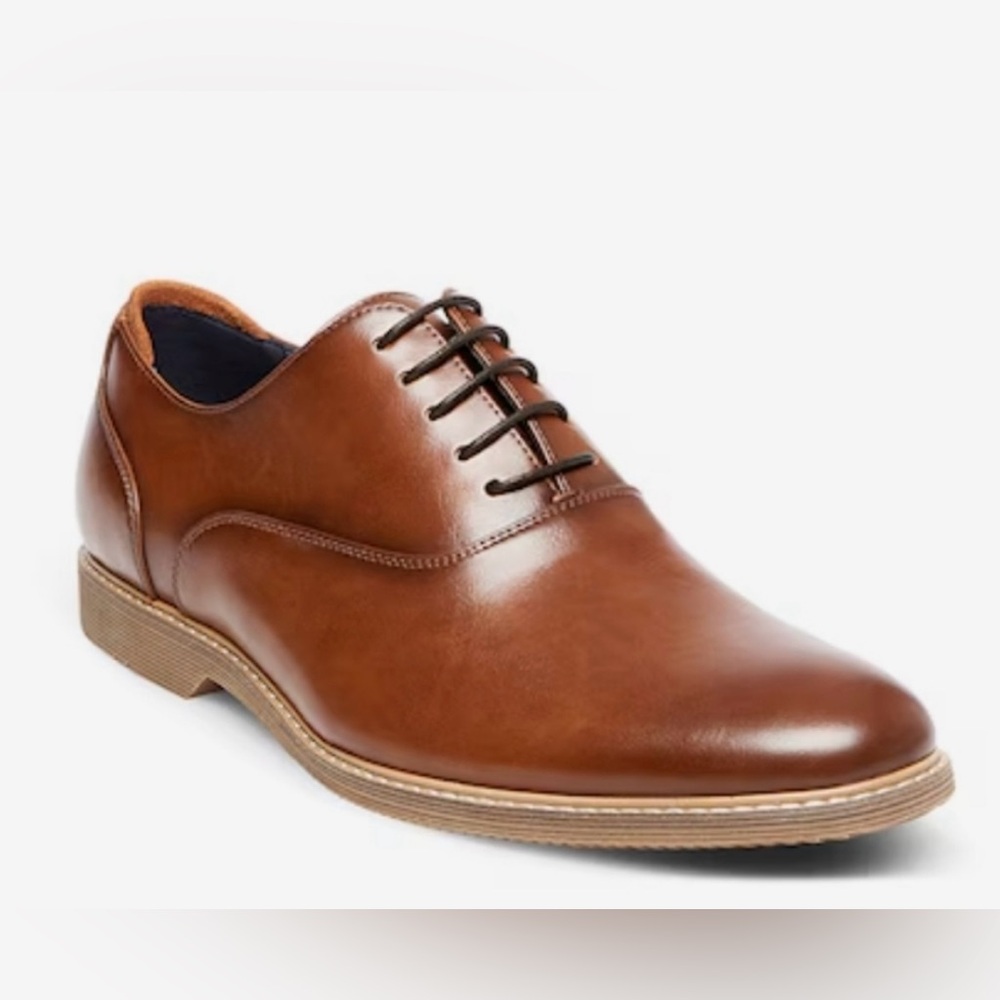 Steve Madden Neptune Oxford Lace-up Dress Casual Shoe Cognac Brown Size 11.5